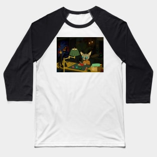 Sphynx Kitty Origami Baseball T-Shirt